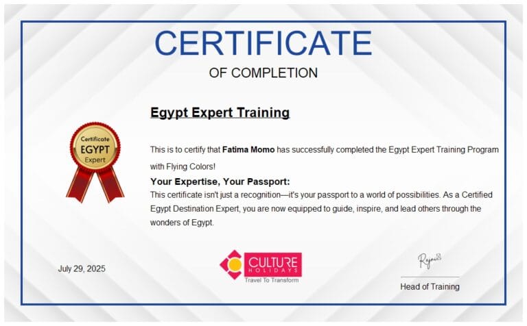 Experta en Egipto