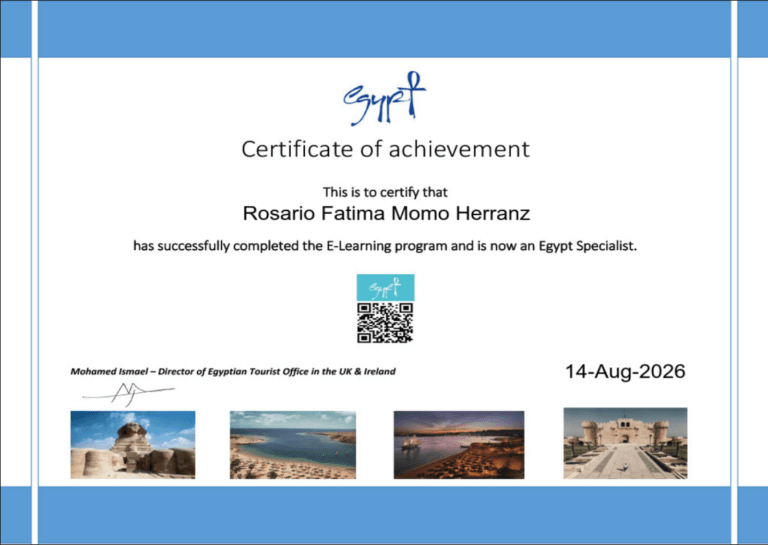 Certificado de especialista en Egipto